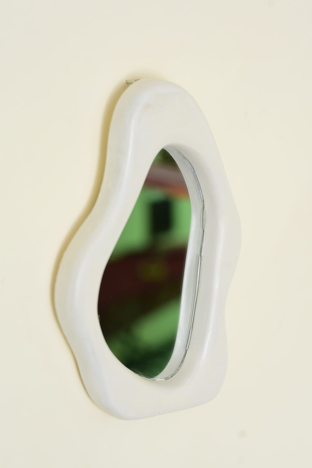 Irregular Ceramic Mirror (White)